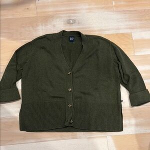 GAP Green Cardigan Sweater